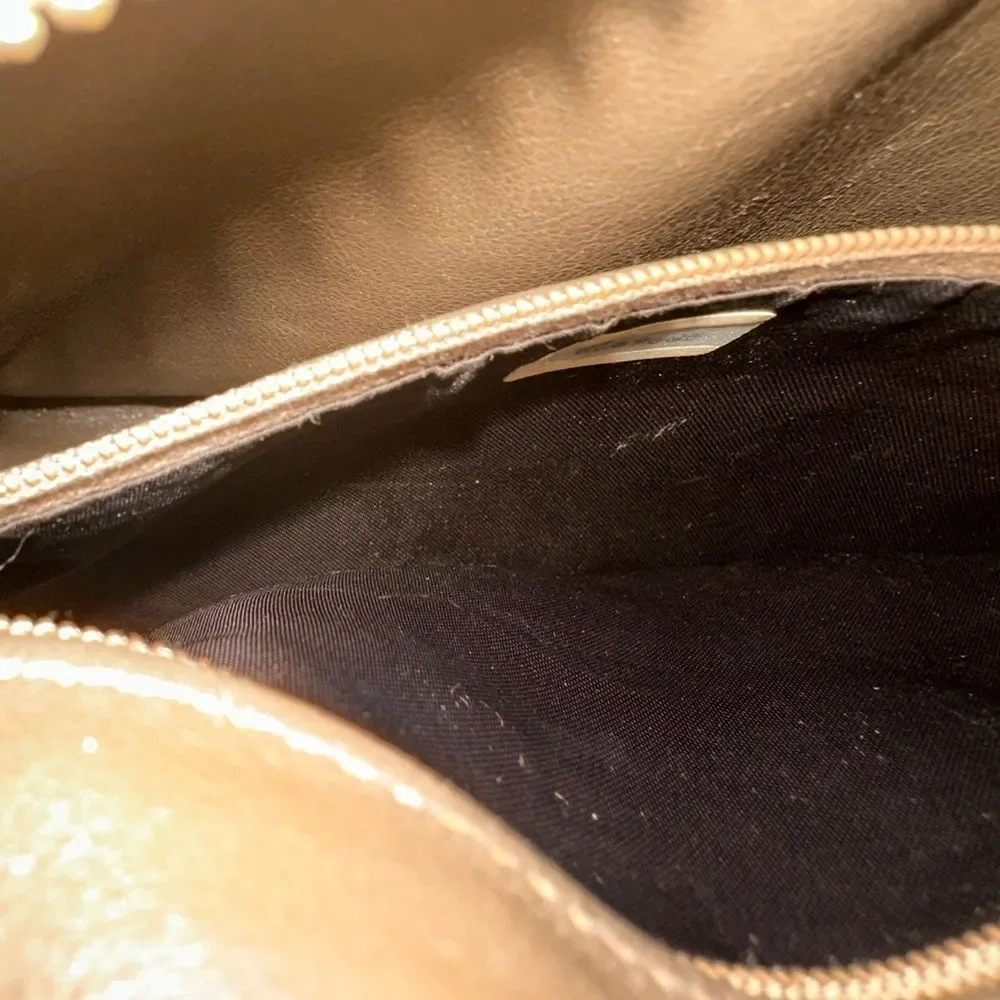 CHANEL Tan lizard Leather Crossbody Bag